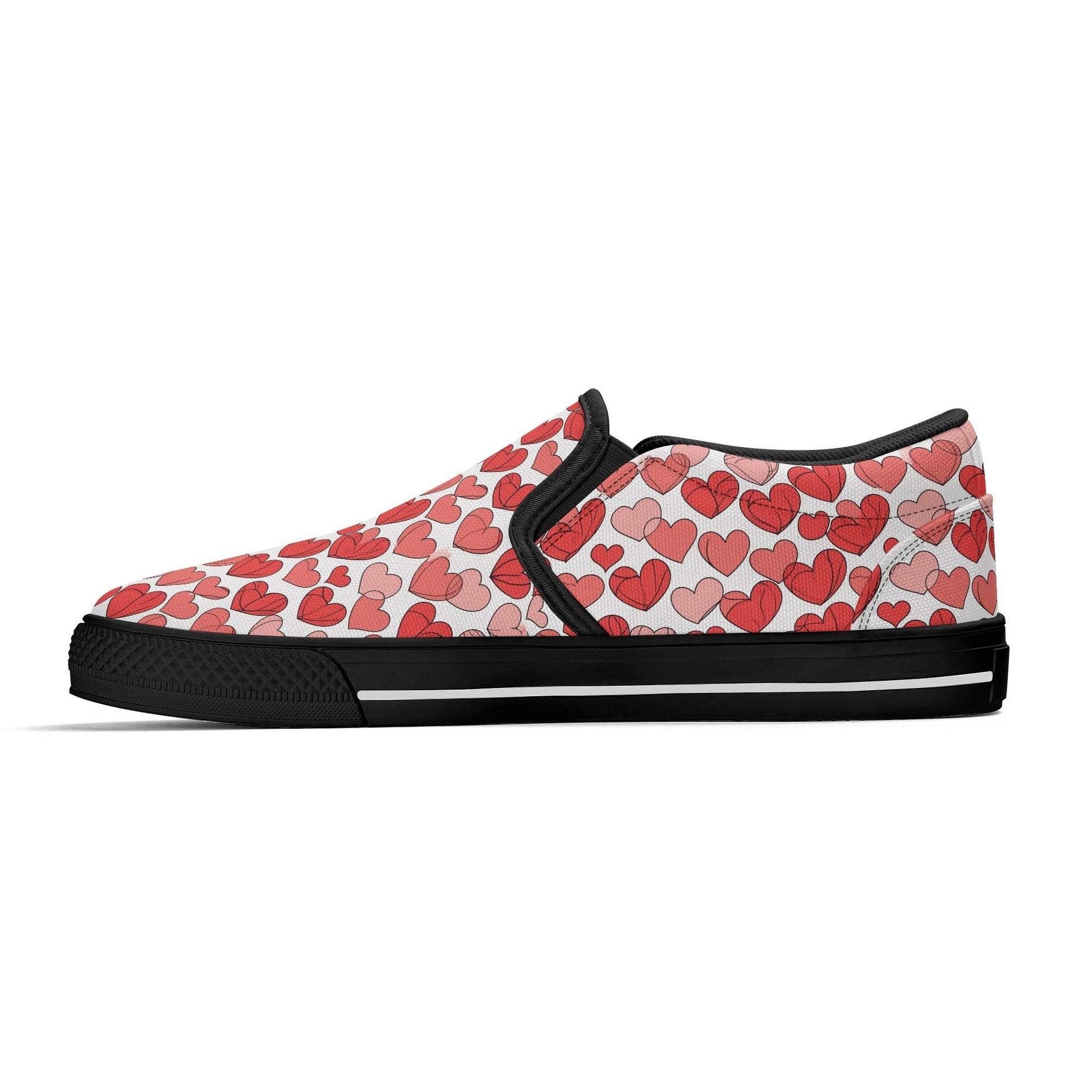 Men's Little Hearts Rubber Slip On Shoes - DeRose Seasonal