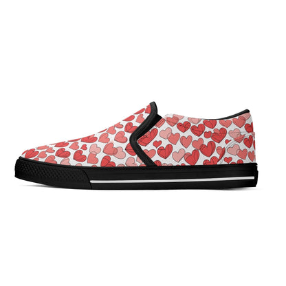 Men's Little Hearts Rubber Slip On Shoes - DeRose Seasonal