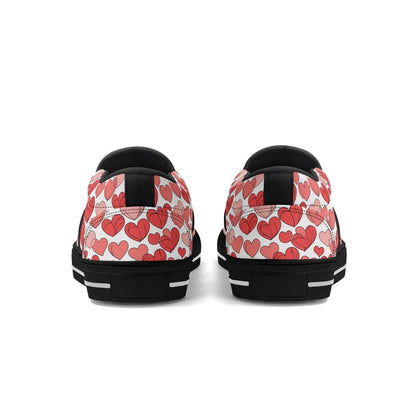 Men's Little Hearts Rubber Slip On Shoes - DeRose Seasonal