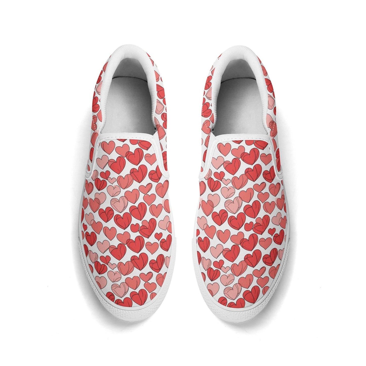Men's Little Hearts Rubber Slip On Shoes - DeRose Seasonal