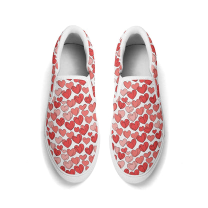 Men's Little Hearts Rubber Slip On Shoes - DeRose Seasonal