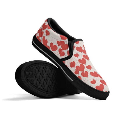 Men's Minimal Hearts Rubber Slip On Shoes - DeRose Seasonal