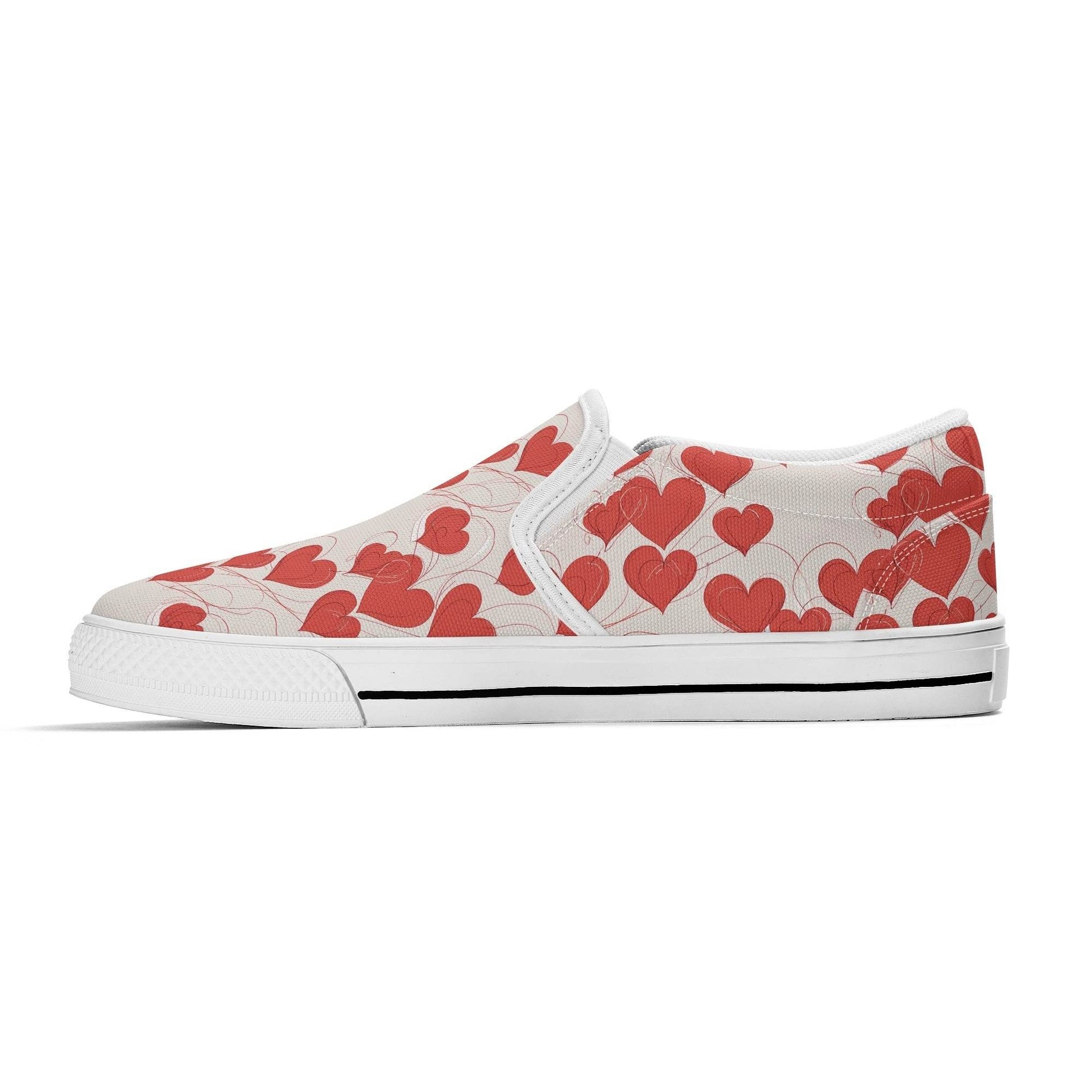 Men's Minimal Hearts Rubber Slip On Shoes - DeRose Seasonal
