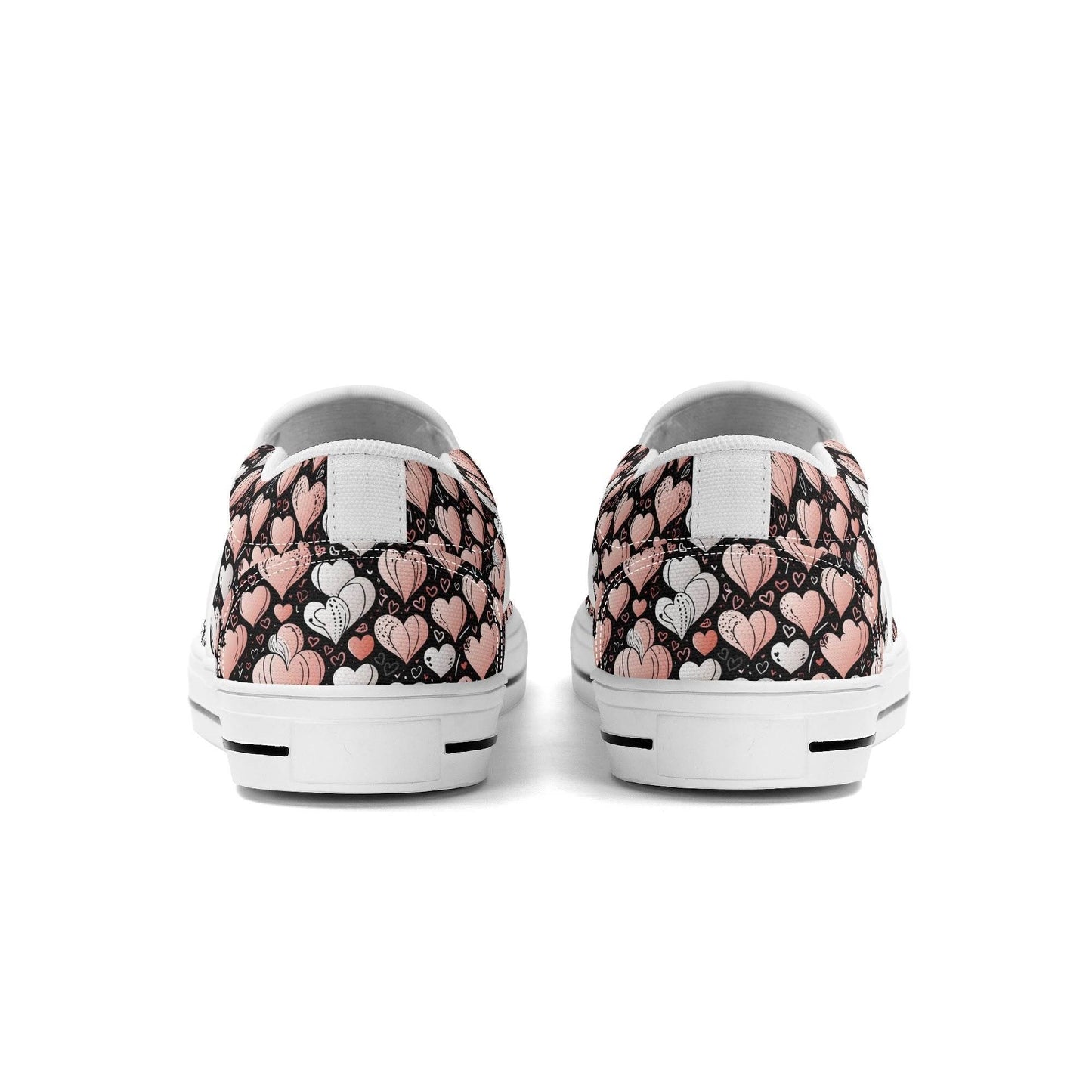 Men's Pink Hearts Rubber Slip On Shoes - DeRose Seasonal
