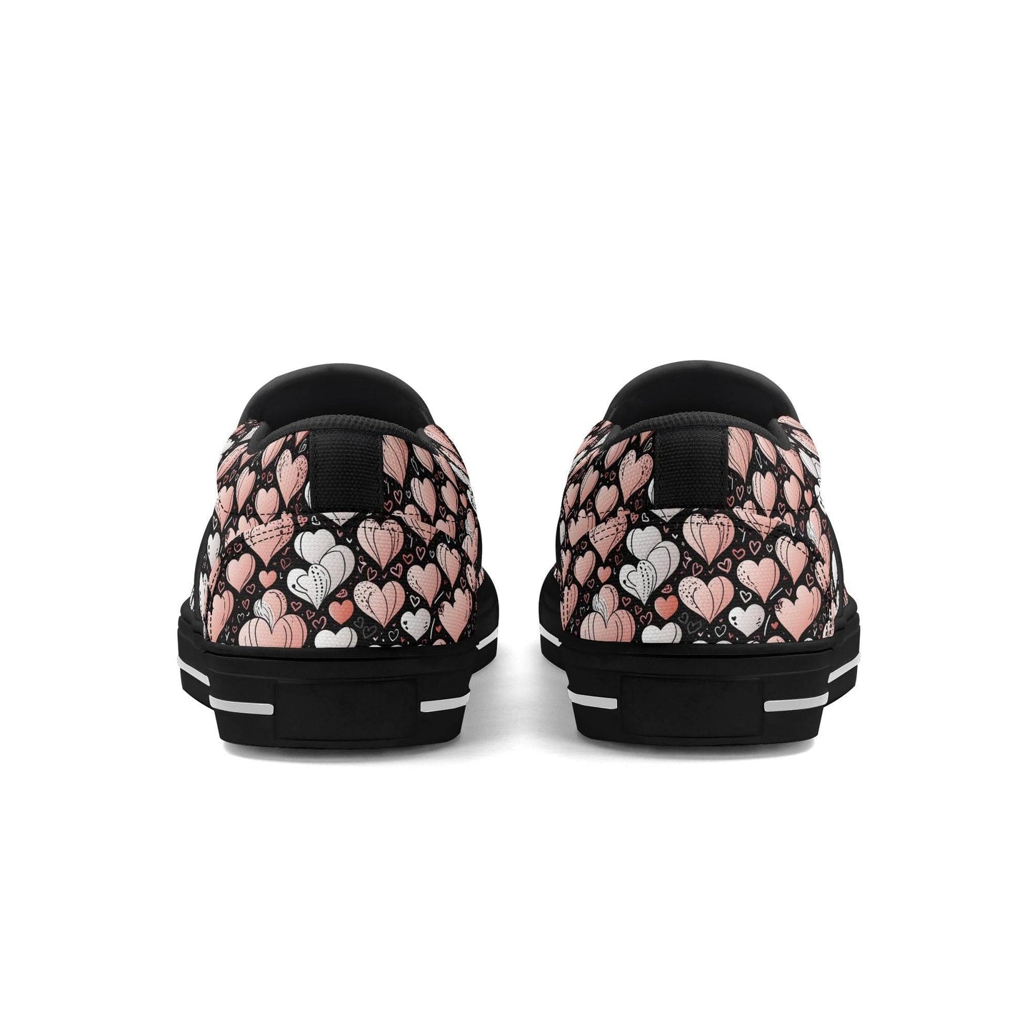 Men's Pink Hearts Rubber Slip On Shoes - DeRose Seasonal