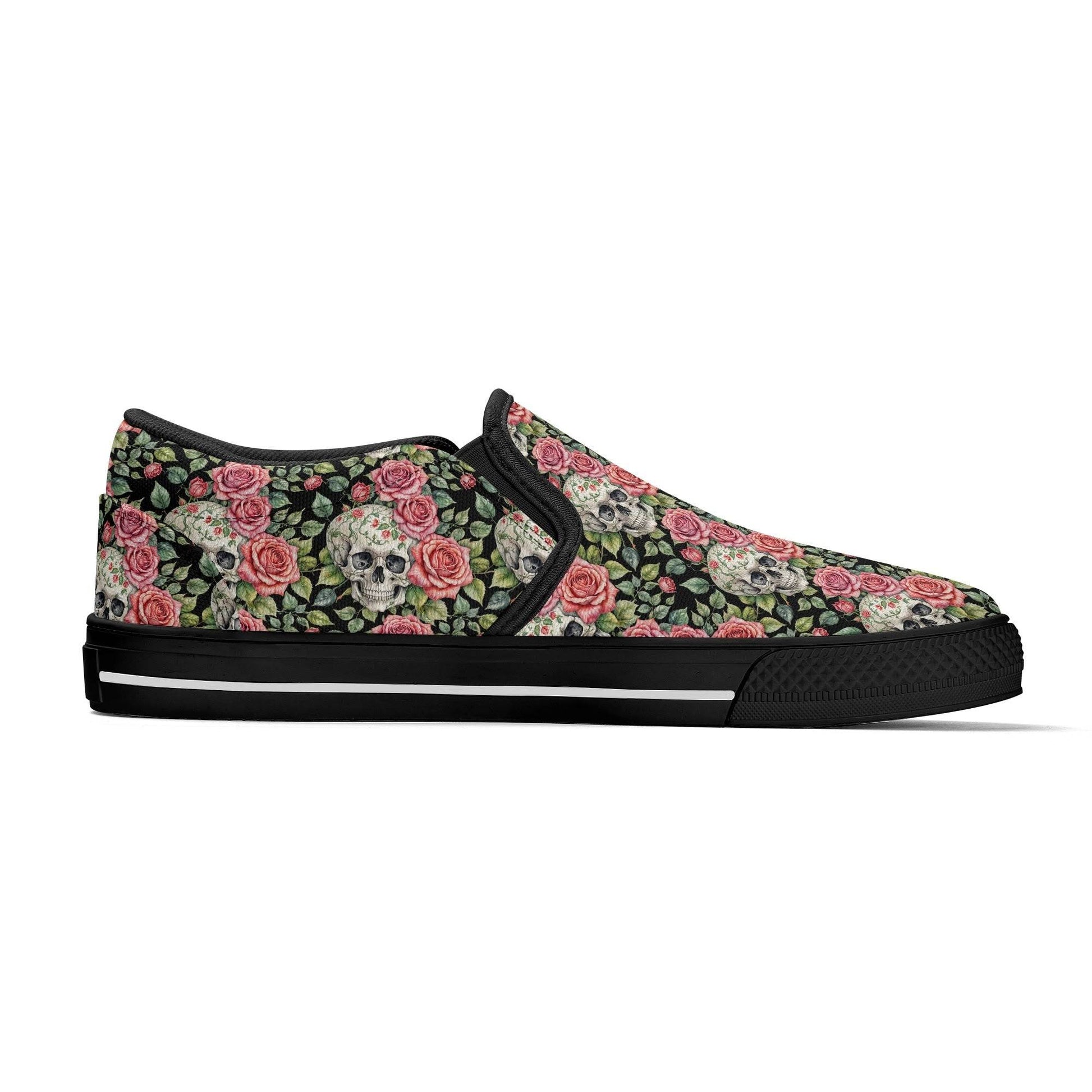 Men's Pink Skull Rubber Slip On Shoes - DeRose Seasonal