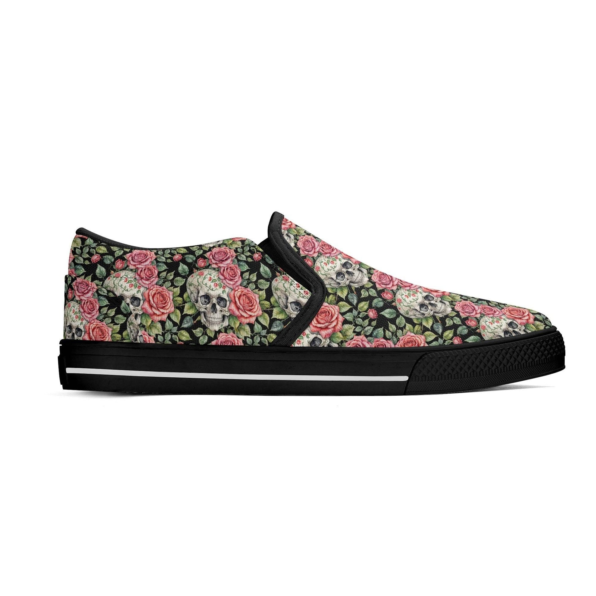 Men's Pink Skull Rubber Slip On Shoes - DeRose Seasonal