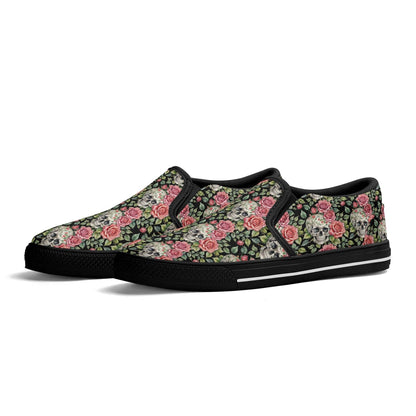 Men's Pink Skull Rubber Slip On Shoes - DeRose Seasonal