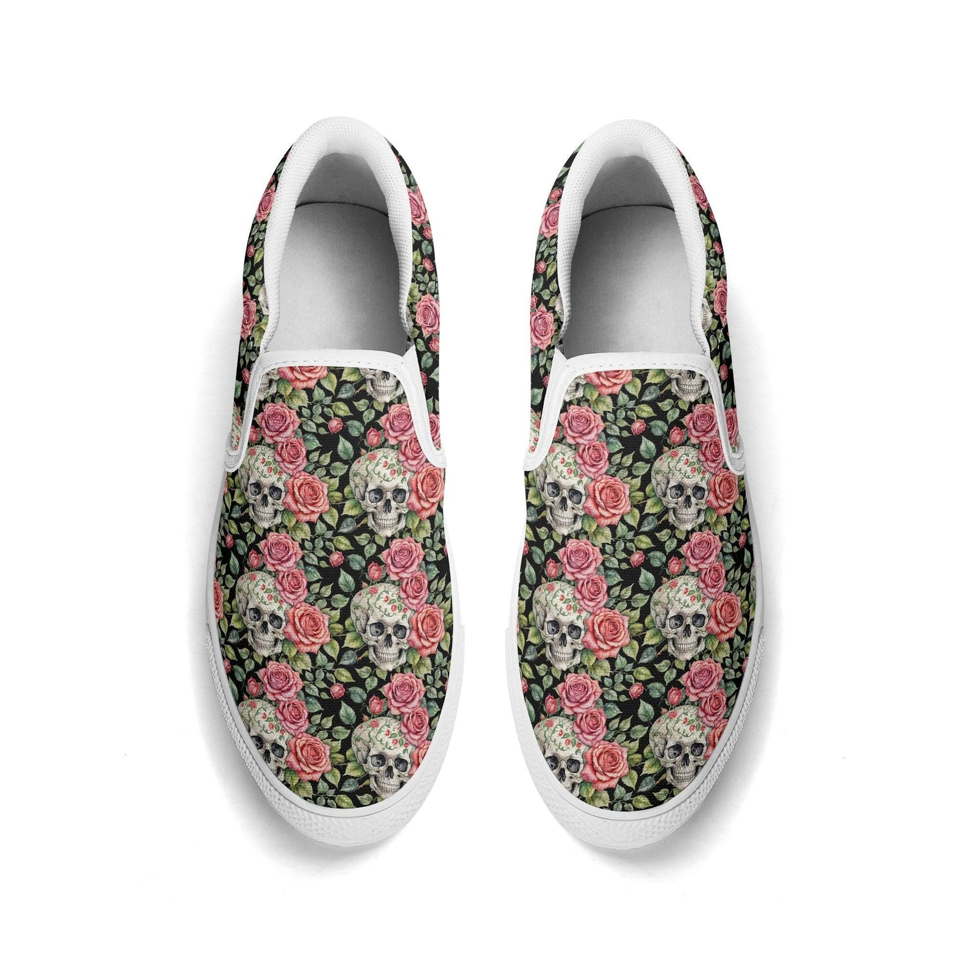 Men's Pink Skull Rubber Slip On Shoes - DeRose Seasonal