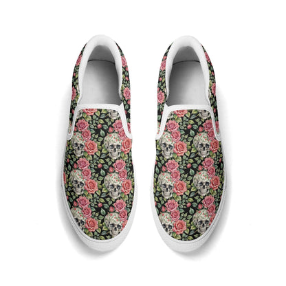 Men's Pink Skull Rubber Slip On Shoes - DeRose Seasonal
