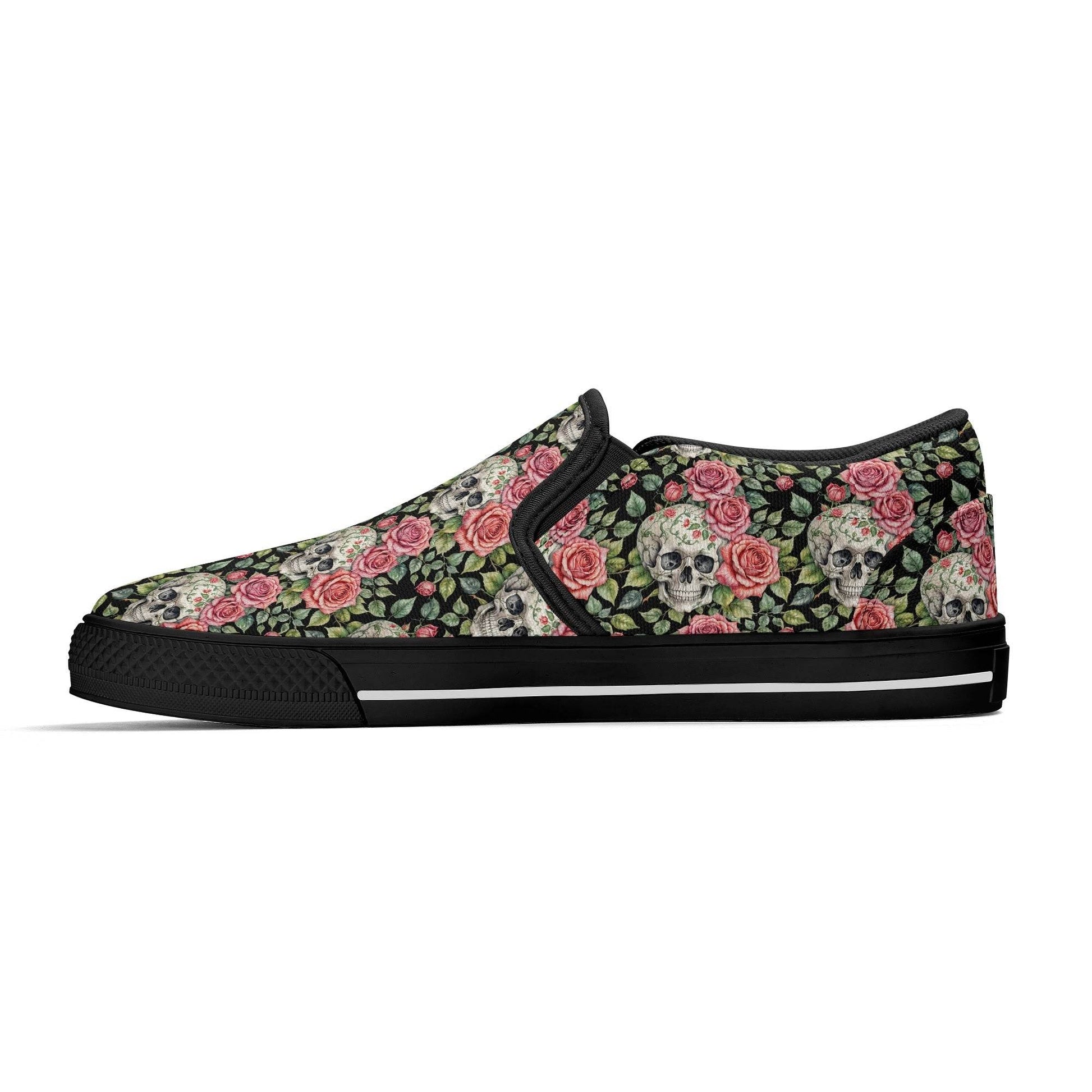 Men's Pink Skull Rubber Slip On Shoes - DeRose Seasonal
