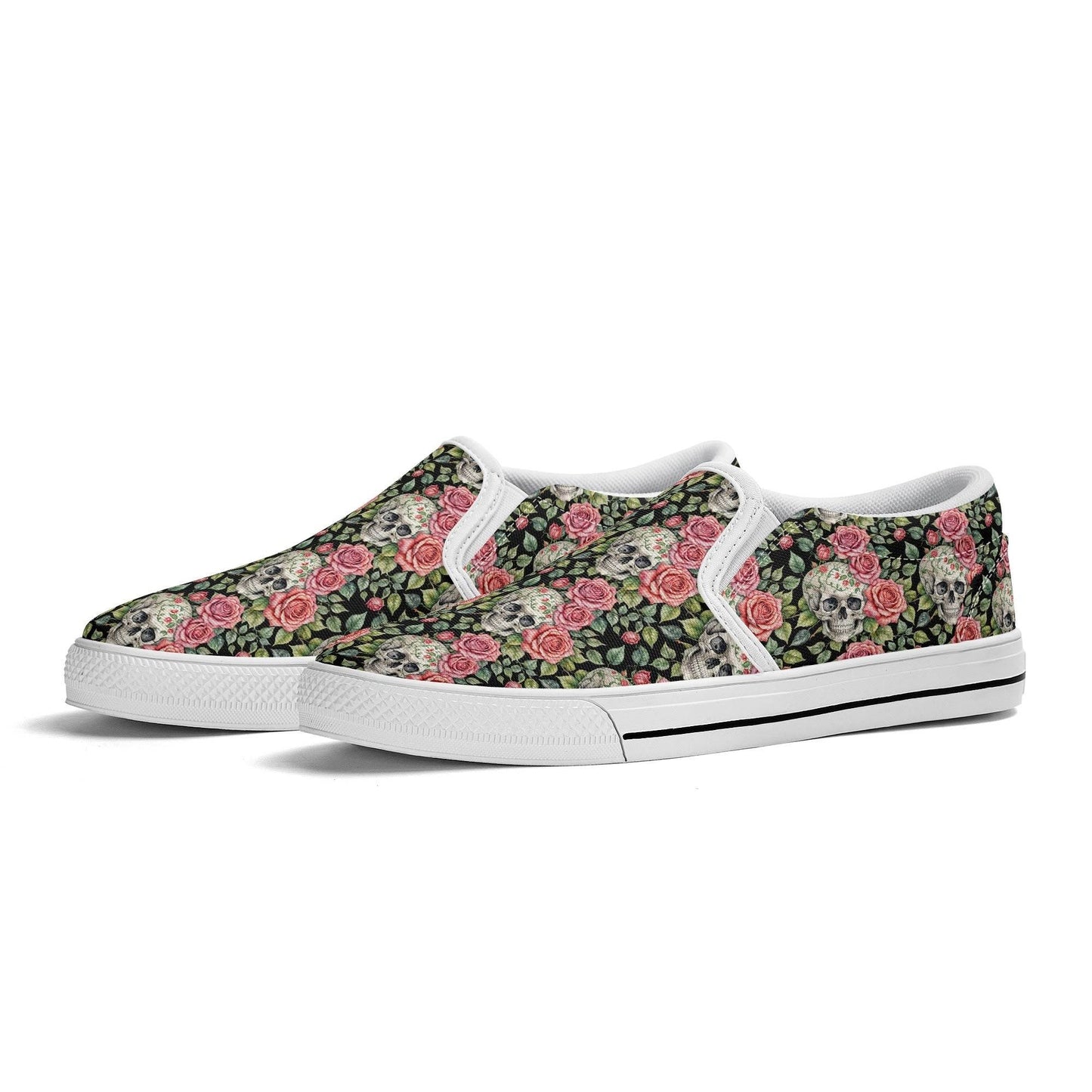 Men's Pink Skull Rubber Slip On Shoes - DeRose Seasonal