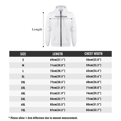 Men's Pink Skulls Classic Zip Up Hoodie Warm Jacket - DeRose Seasonal