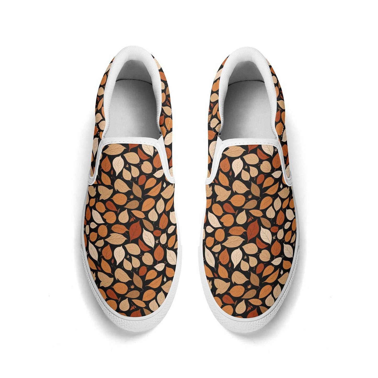 Men's Red Leaves Rubber Slip On Shoes - DeRose Seasonal