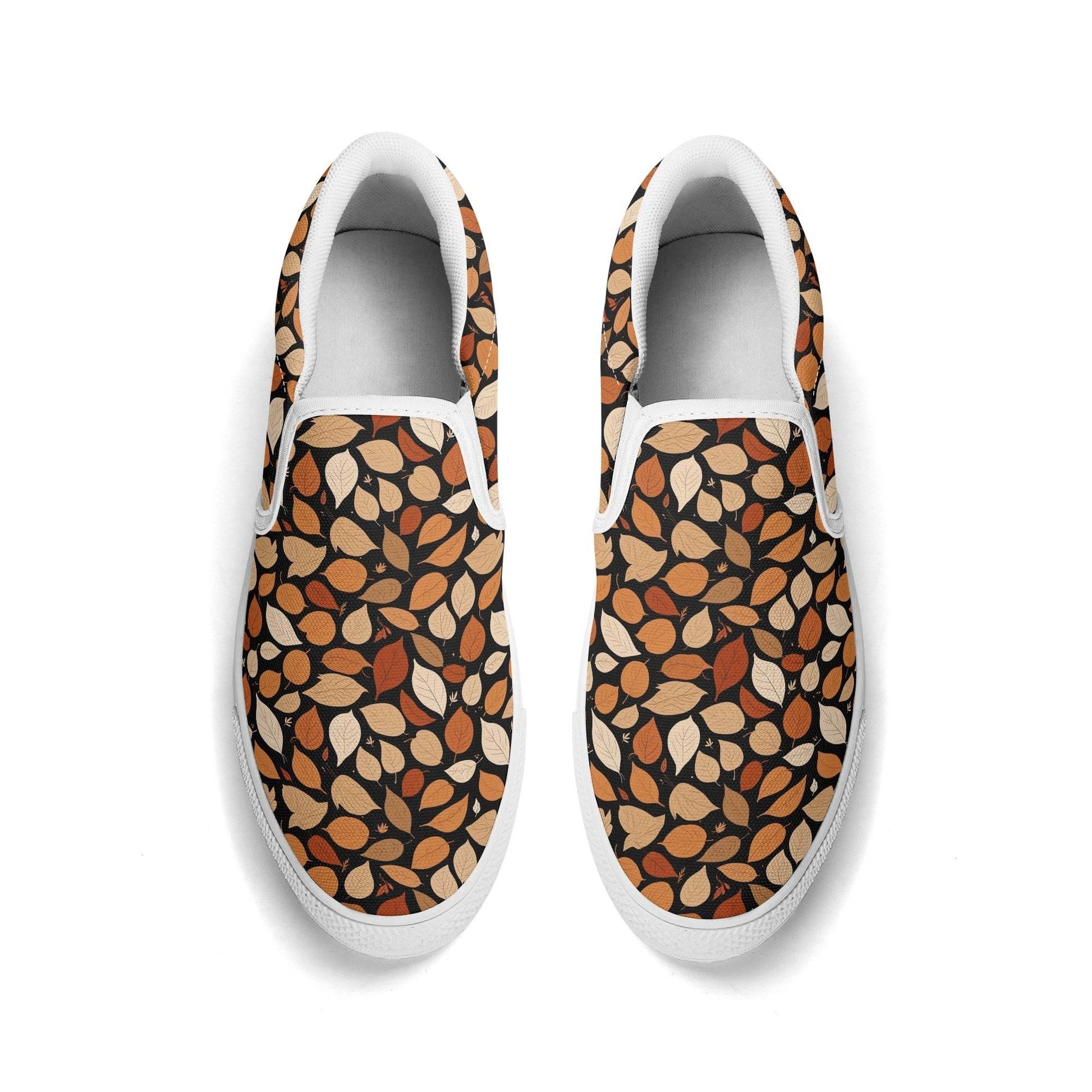 Men's Red Leaves Rubber Slip On Shoes - DeRose Seasonal