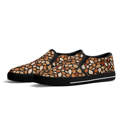 Men's Red Leaves Rubber Slip On Shoes - DeRose Seasonal