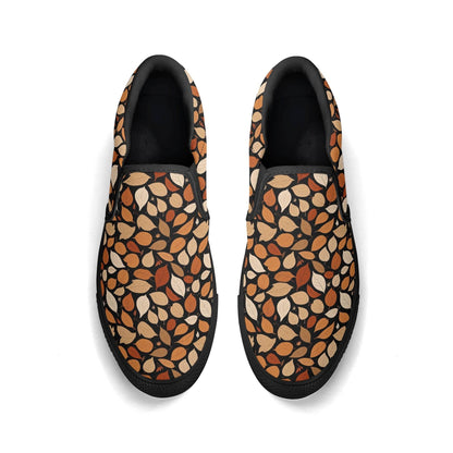 Men's Red Leaves Rubber Slip On Shoes - DeRose Seasonal