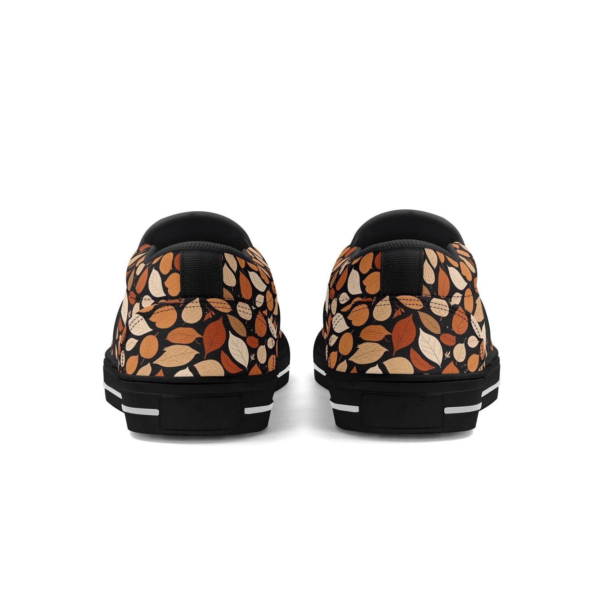 Men's Red Leaves Rubber Slip On Shoes - DeRose Seasonal