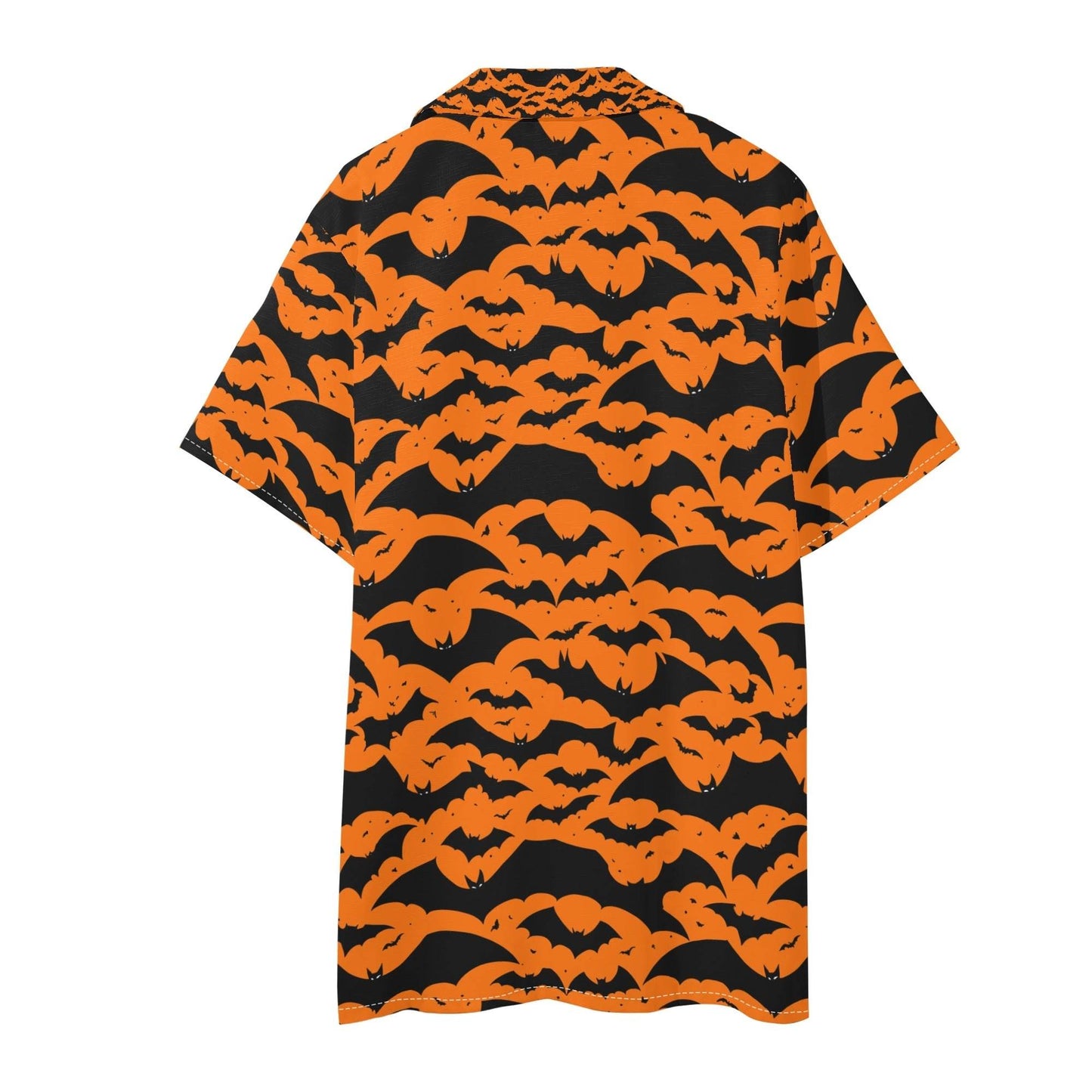 Men's Regular Fit Halloween Bats Hawaiian Short Sleeve Shirt and Shorts Set - DeRose Seasonal