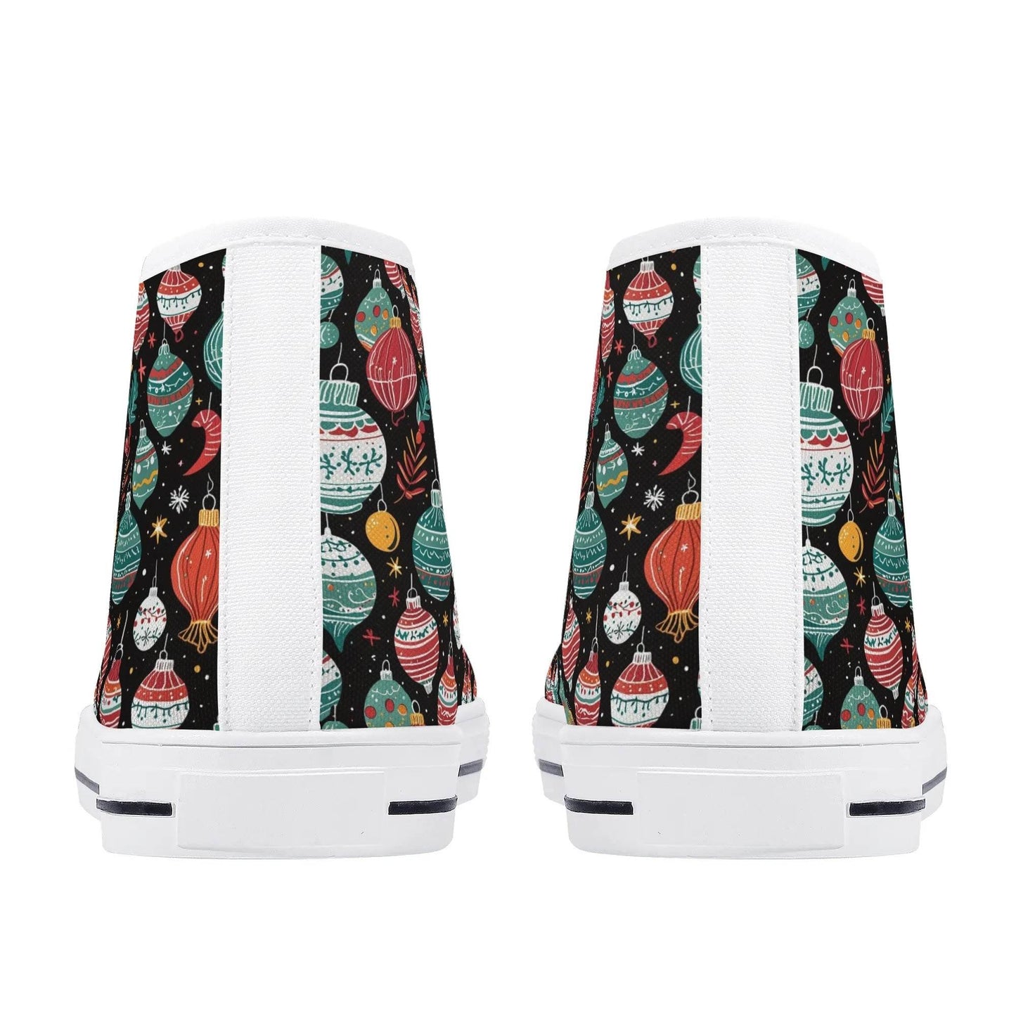 Men's Rubber High Top Big Ornament Canvas Shoes - DeRose Seasonal