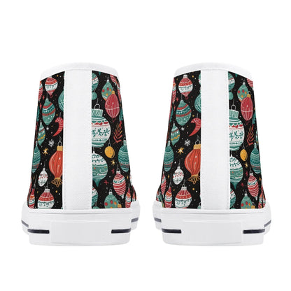 Men's Rubber High Top Big Ornament Canvas Shoes - DeRose Seasonal