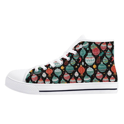 Men's Rubber High Top Big Ornament Canvas Shoes - DeRose Seasonal