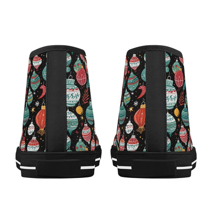 Men's Rubber High Top Big Ornament Canvas Shoes - DeRose Seasonal