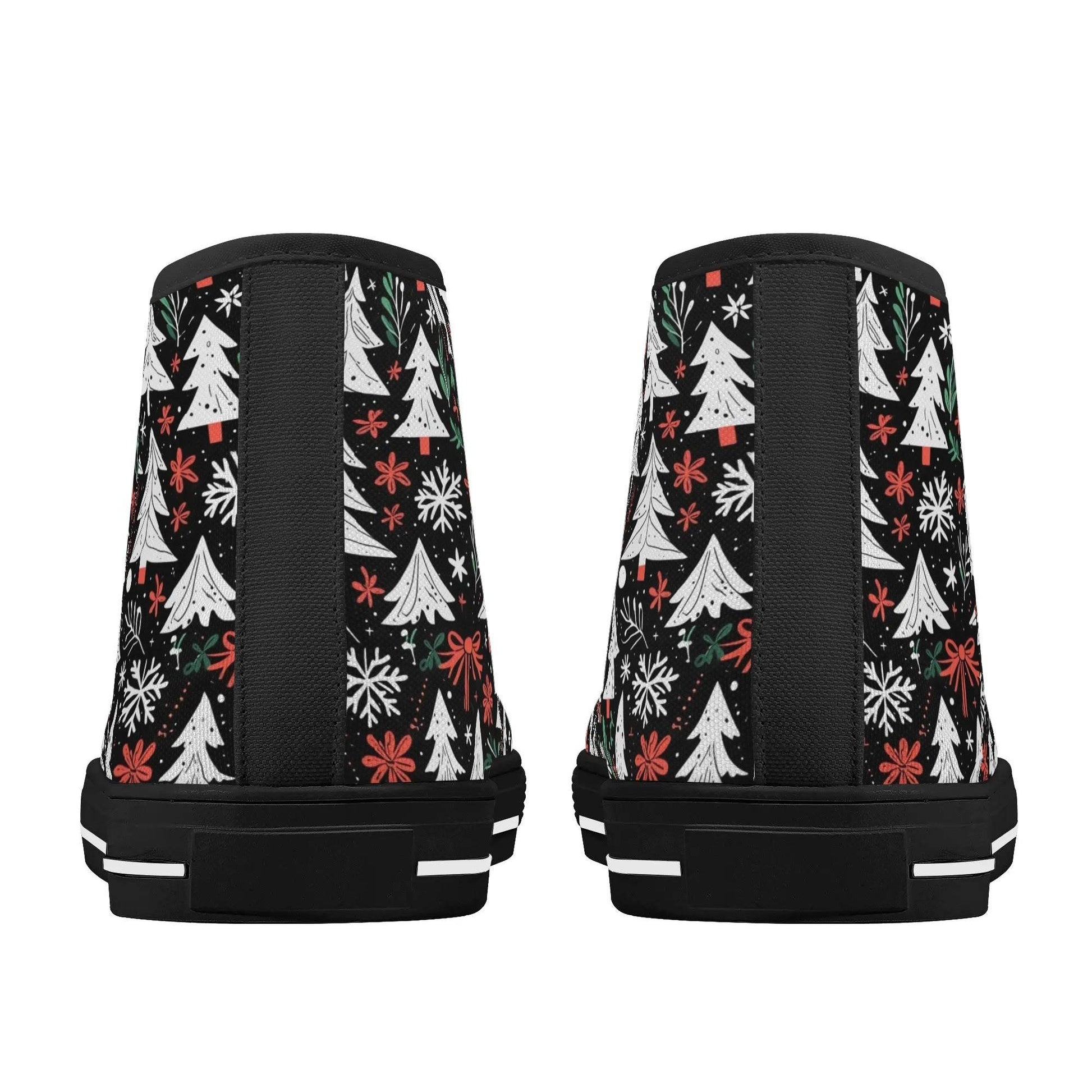 Men's Rubber High Top Christmas Trees Canvas Shoes - DeRose Seasonal
