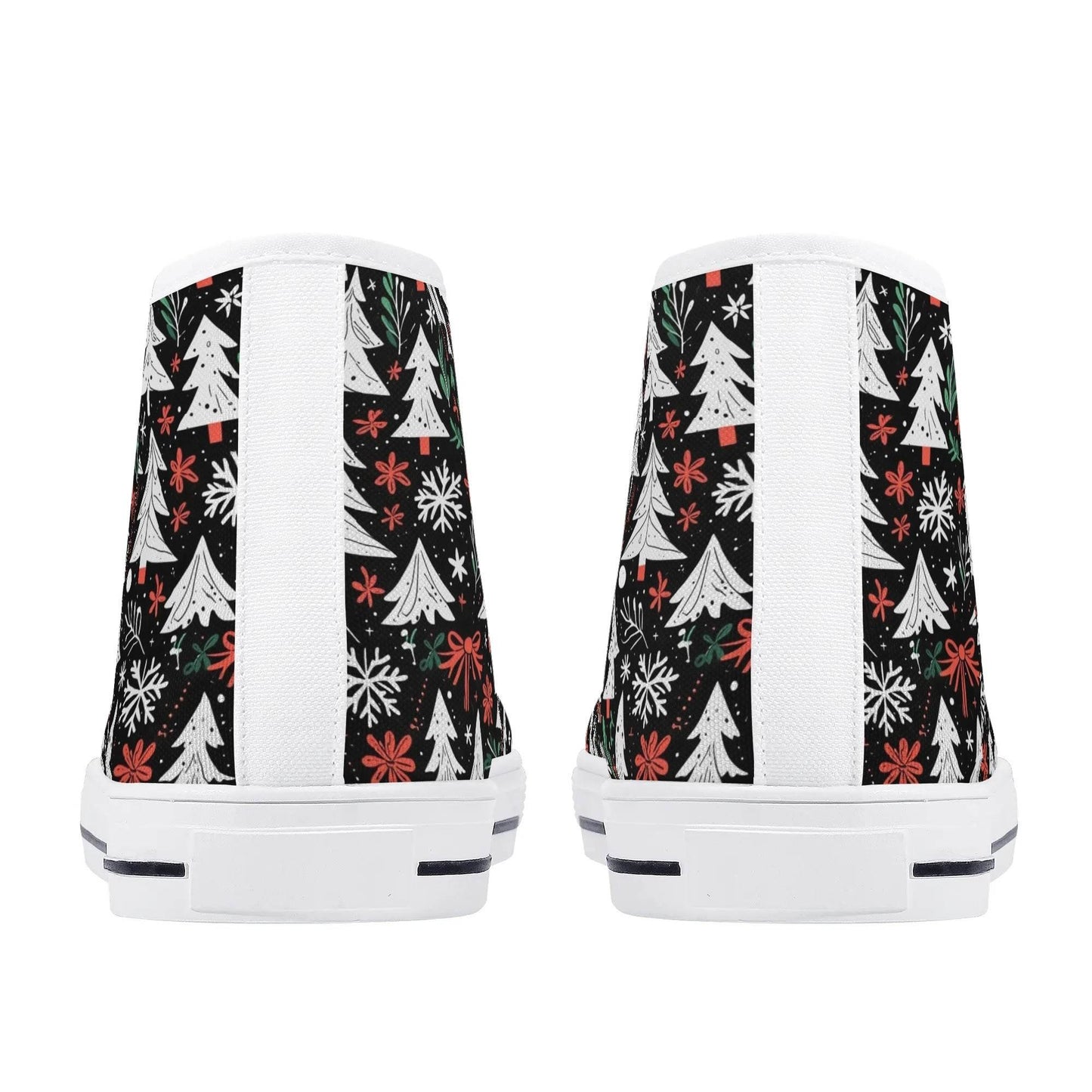 Men's Rubber High Top Christmas Trees Canvas Shoes - DeRose Seasonal