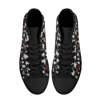 Men's Rubber High Top Christmas Trees Canvas Shoes - DeRose Seasonal