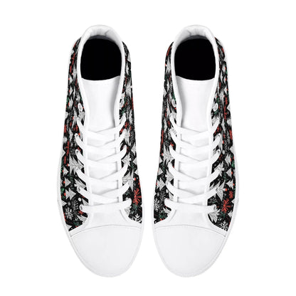 Men's Rubber High Top Christmas Trees Canvas Shoes - DeRose Seasonal