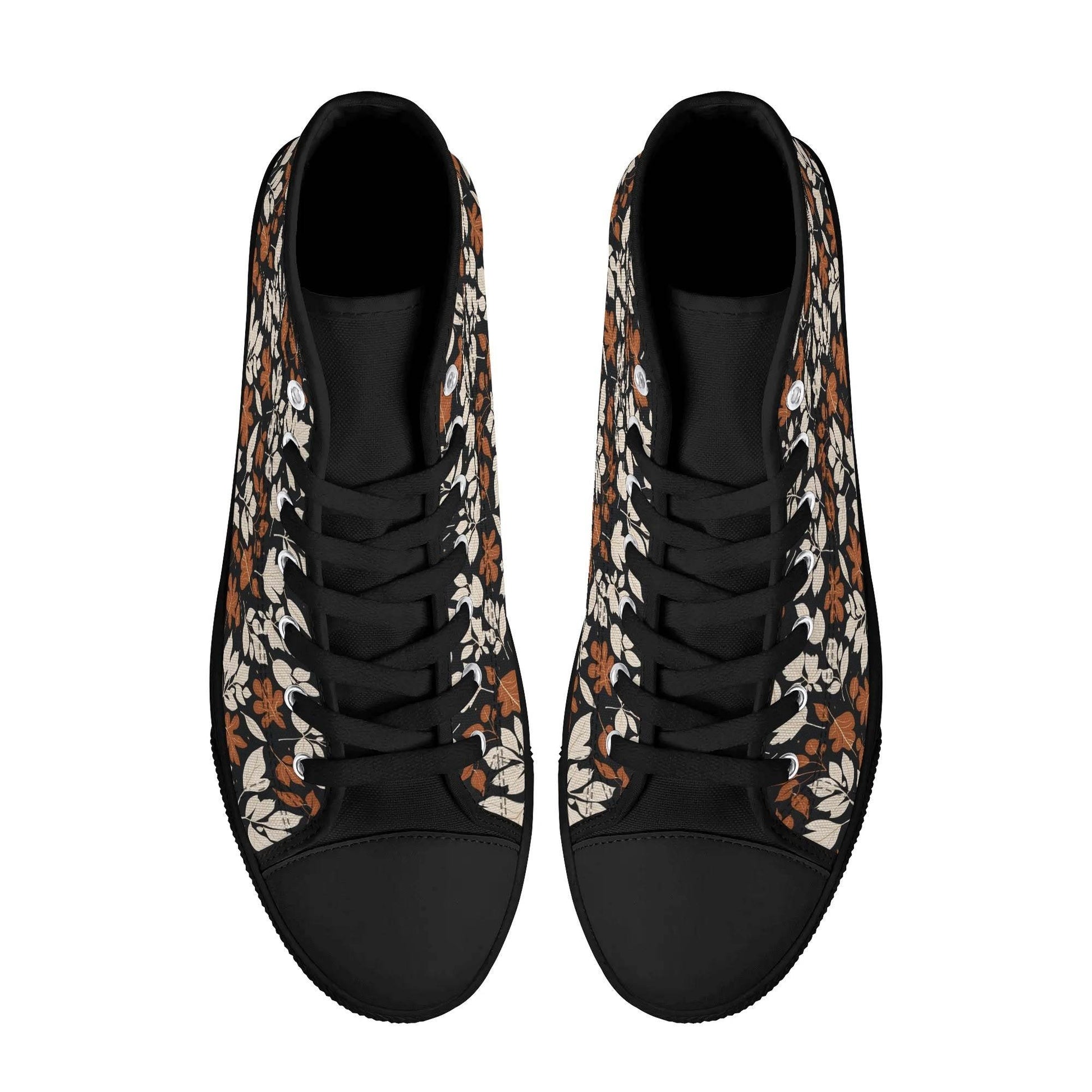 Men's Rubber High Top Dark Autumn Canvas Shoes - DeRose Seasonal