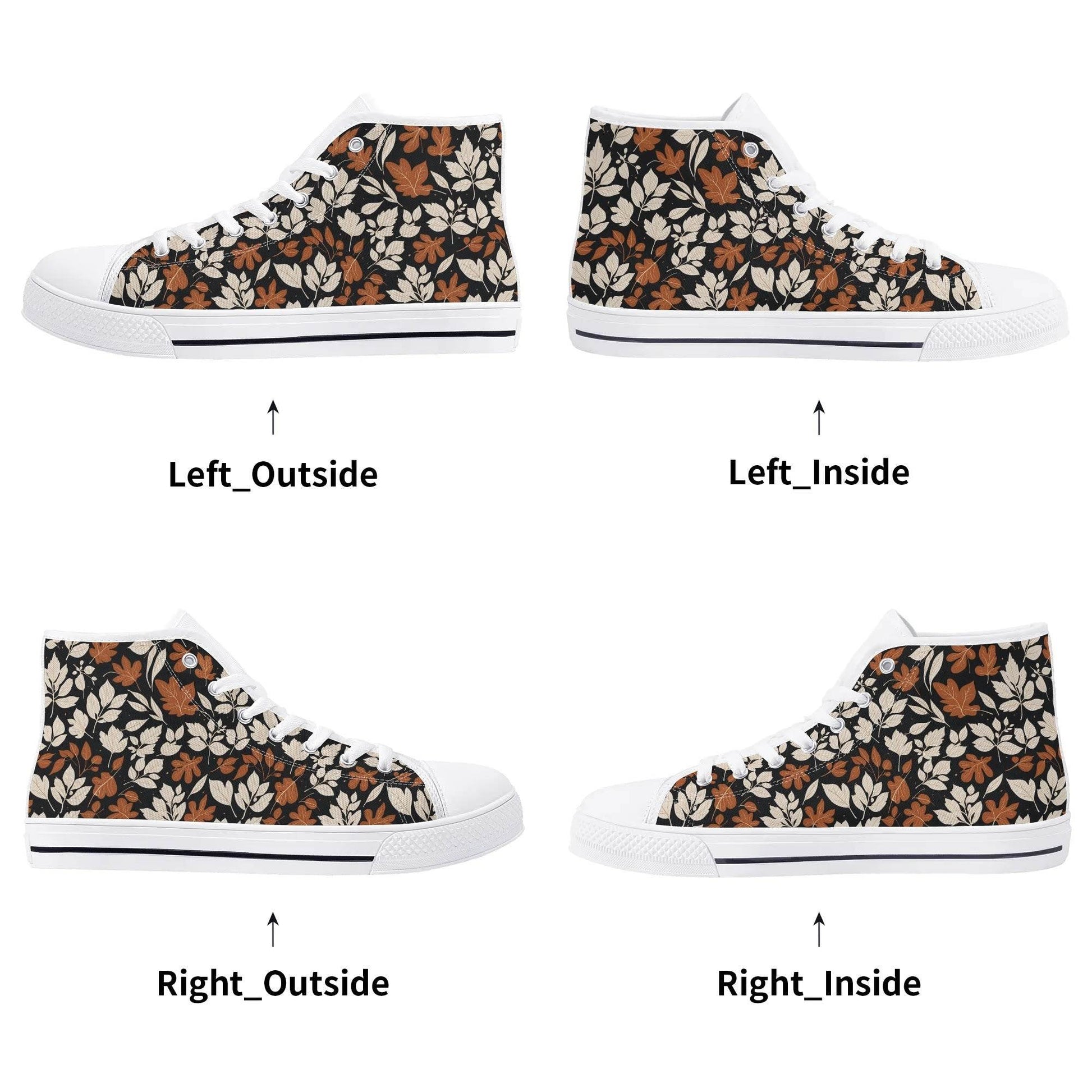 Men's Rubber High Top Dark Autumn Canvas Shoes - DeRose Seasonal