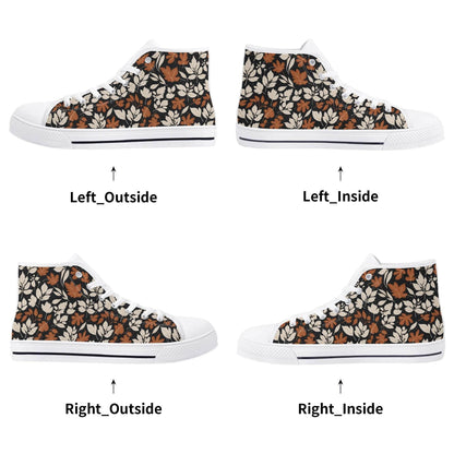 Men's Rubber High Top Dark Autumn Canvas Shoes - DeRose Seasonal