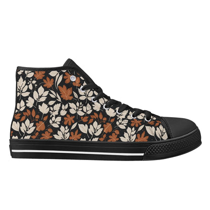 Men's Rubber High Top Dark Autumn Canvas Shoes - DeRose Seasonal