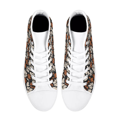 Men's Rubber High Top Dark Autumn Canvas Shoes - DeRose Seasonal