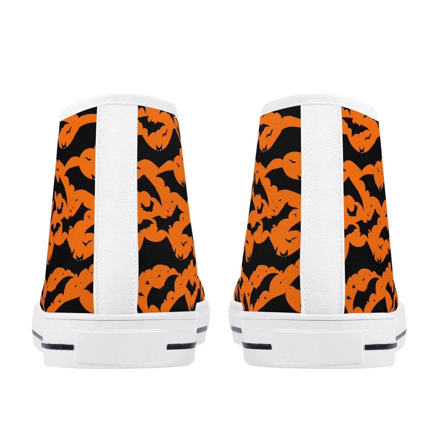 Men's Rubber High Top Halloween Bats Canvas Shoes - DeRose Seasonal