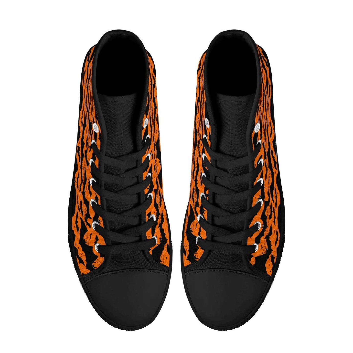 Men's Rubber High Top Halloween Bats Canvas Shoes - DeRose Seasonal