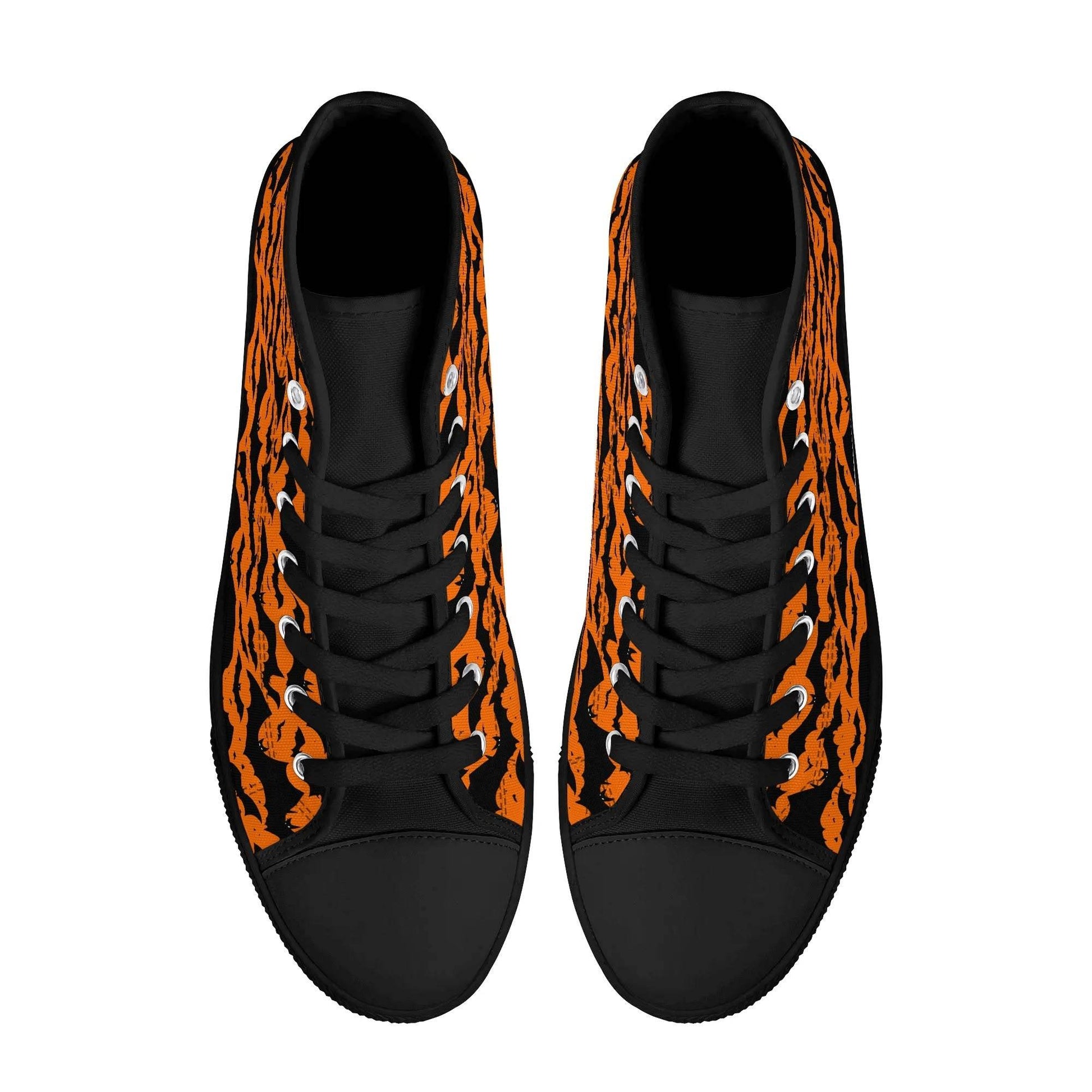 Men's Rubber High Top Halloween Bats Canvas Shoes - DeRose Seasonal