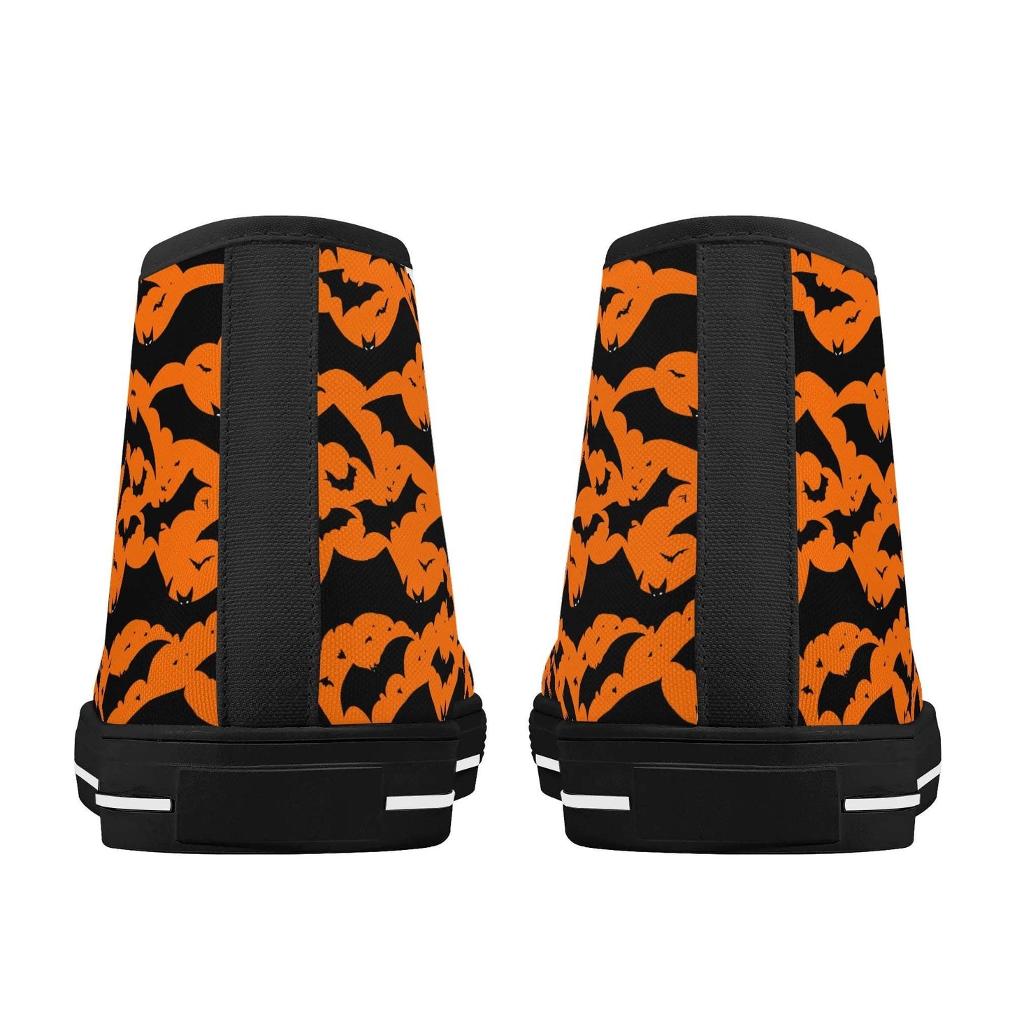 Men's Rubber High Top Halloween Bats Canvas Shoes - DeRose Seasonal