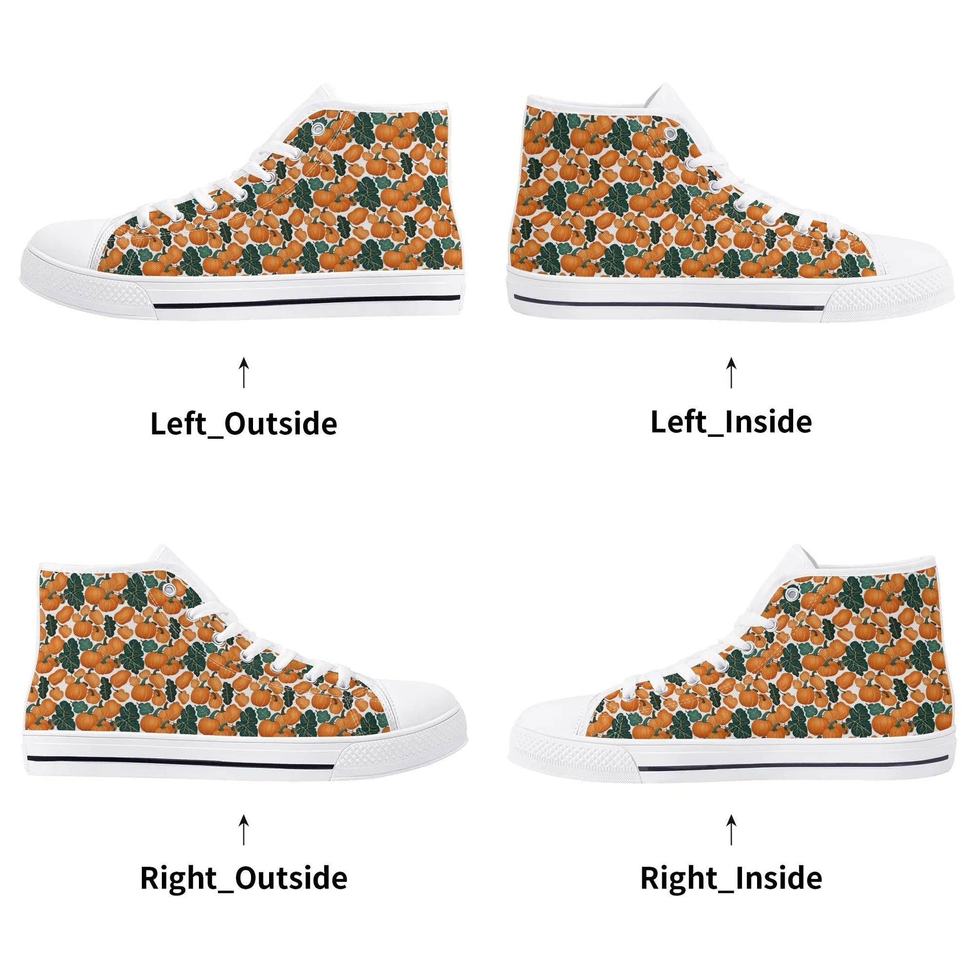 Men's Rubber High Top Pumpkin Patch Canvas Shoes - DeRose Seasonal