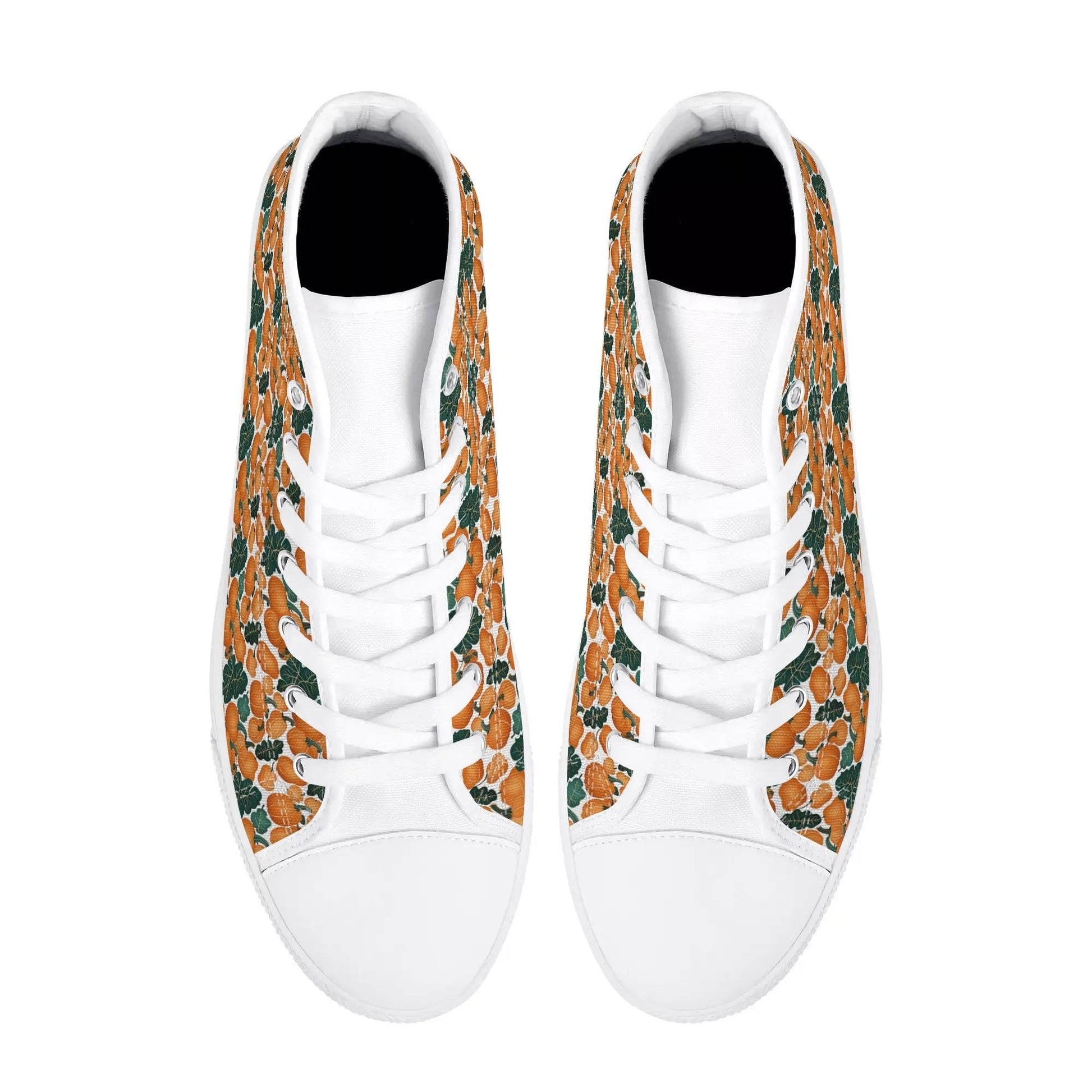 Men's Rubber High Top Pumpkin Patch Canvas Shoes - DeRose Seasonal