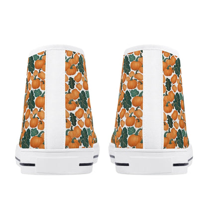 Men's Rubber High Top Pumpkin Patch Canvas Shoes - DeRose Seasonal