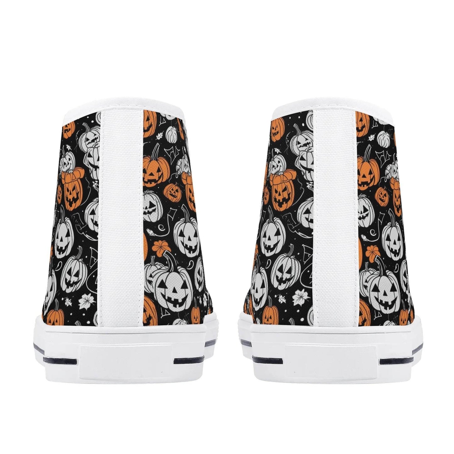 Men's Rubber High Top jack-O-Lantern Canvas Shoes - DeRose Seasonal