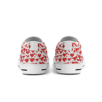 Men's Scribble Hearts Rubber Slip On Shoes - DeRose Seasonal