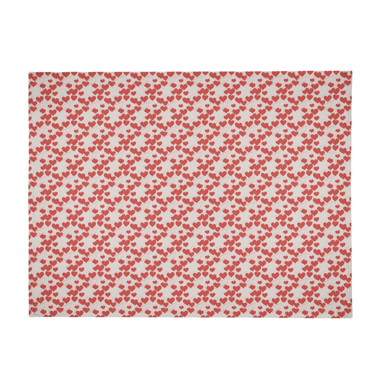 Minimal Hearts Flannel Breathable Blanket 4 Sizes - DeRose Seasonal