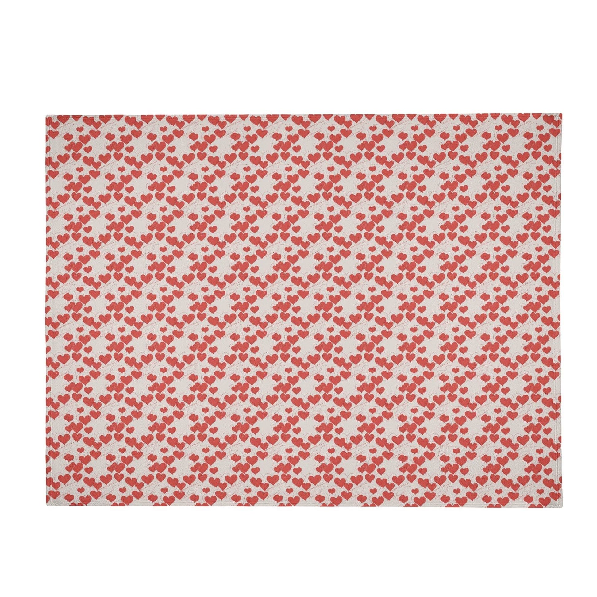 Minimal Hearts Flannel Breathable Blanket 4 Sizes - DeRose Seasonal