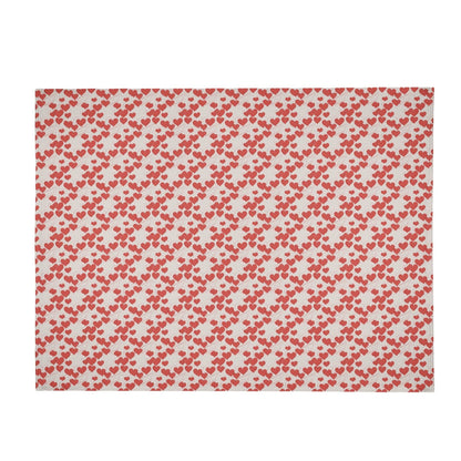 Minimal Hearts Flannel Breathable Blanket 4 Sizes - DeRose Seasonal