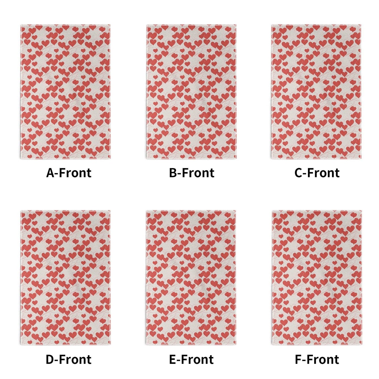 Minimal Hearts Hand Towels (6 Pcs) - DeRose Seasonal