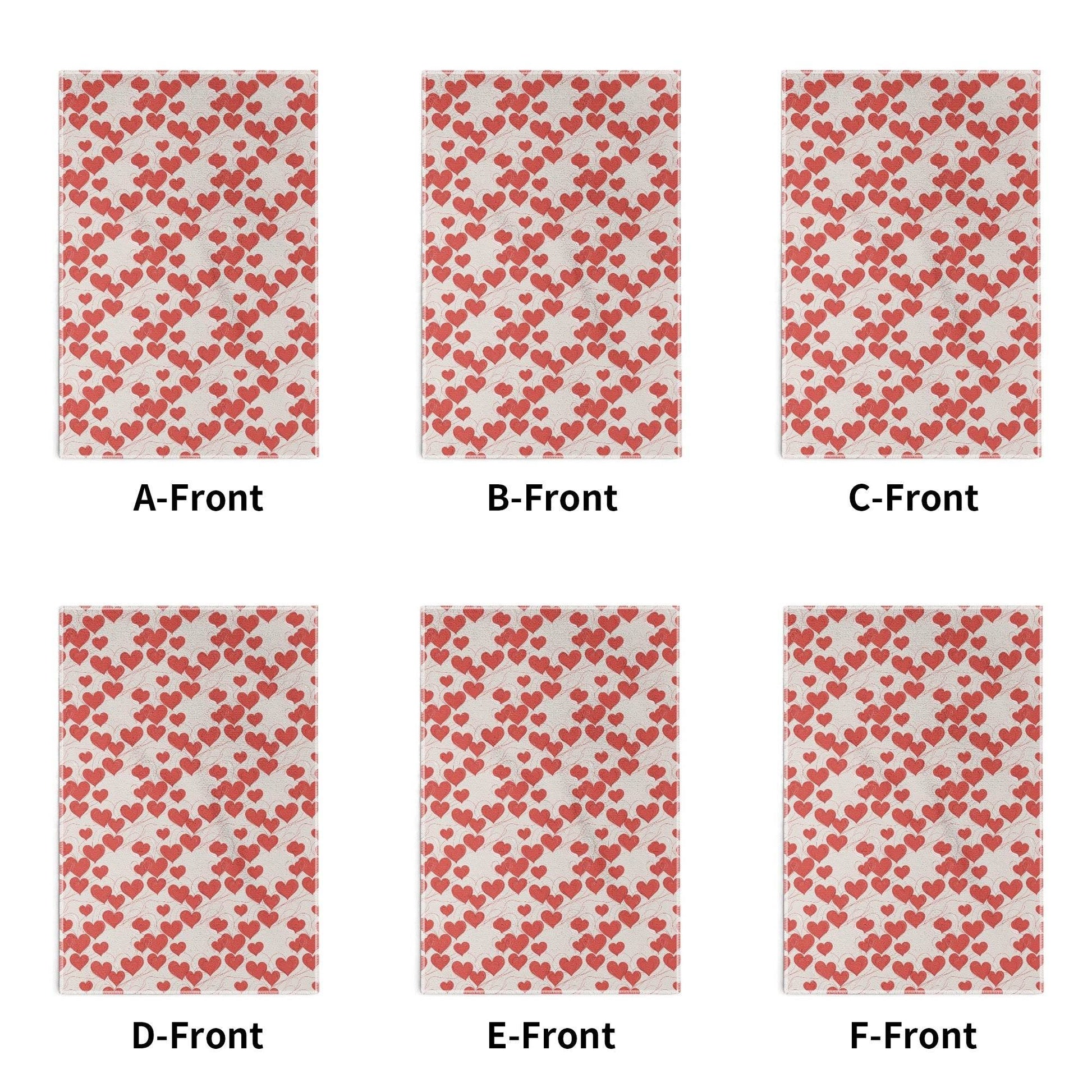 Minimal Hearts Hand Towels (6 Pcs) - DeRose Seasonal